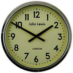 Lascelles Personalised Case Clock, Dia.37cm Chrome